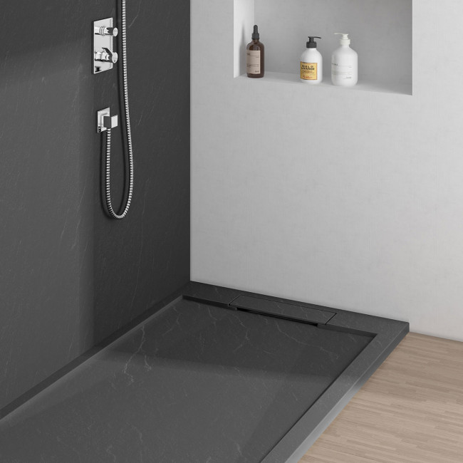 Поддон из искусственного камня Vincea VST-4SRL8012A 120*80 антрацит