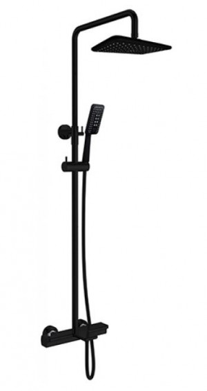 Душевая система Kaiser Elite Black Matt 01182-2 с термостатом