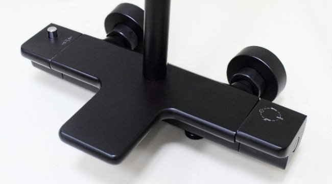 Душевая система Kaiser Elite Black Matt 01182-2 с термостатом