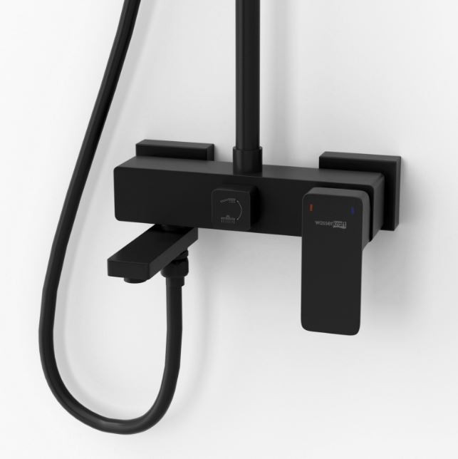 Душевая система WasserKRAFT A27701 черный Soft-touch