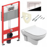 Комплект инсталляции TECE Base с безободковым унитазом Cersanit City Clean On SET-TC-CROME
