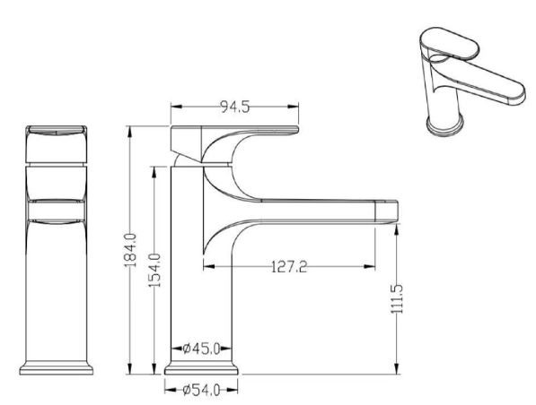 Смеситель Boheme Spectre 451-CR для раковины хром