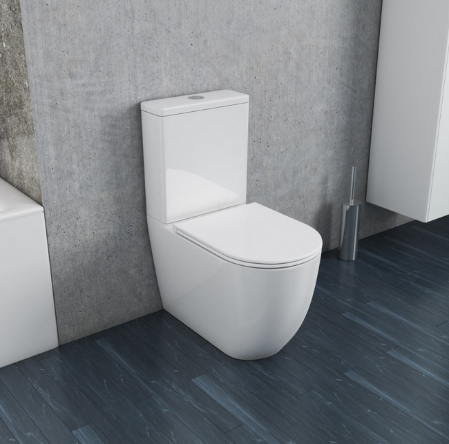 Унитаз-компакт OWL Vind Cirkel-GL OWLT190301 безободковый с микролифтом