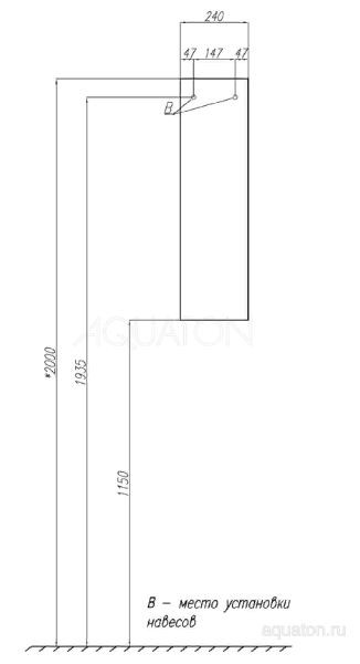 Шкаф Акватон Терра 24 1A247403TEKA0 модуль дуб кантри
