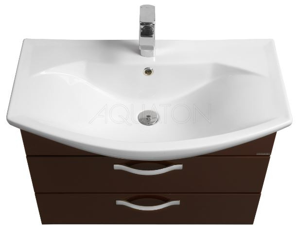 Тумба под раковину Акватон Ария 80 М 1A140801AA430 темно-коричневая
