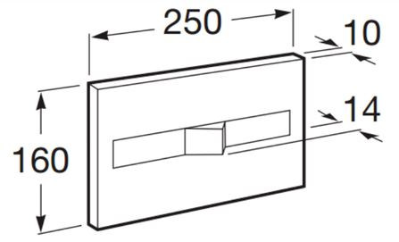 Клавиша смыва Roca PL-2 890096005 белая хром матовый