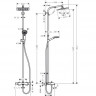 Душевая система Hansgrohe Crometta E Showerpipe 240 1jet 27298000 с термостатом для ванны