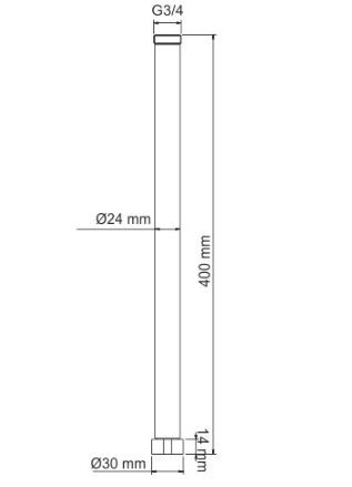 Удлинитель для душевых систем WasserKRAFT A210 черный Soft-touch