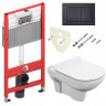 Комплект инсталляции TECE Base с безободковым унитазом Cersanit City Clean On SET-TC-BLACK