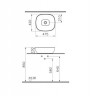 Раковина VitrA Outline Recycled 7994B066-0016 накладная матовый тауп