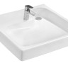 Раковина Santek Клио 60 1WH501785 над стиральной машиной с кронштейнами и сифоном