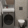 Раковина Santek Клио 60 1WH501785 над стиральной машиной с кронштейнами и сифоном