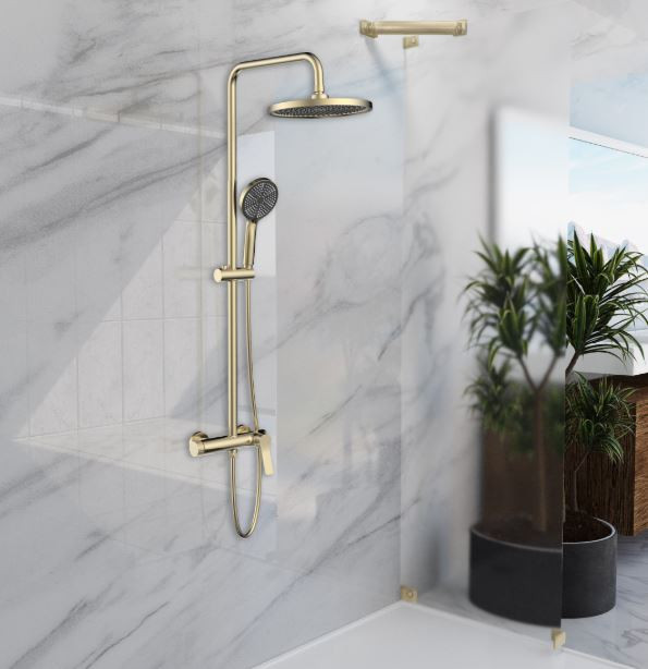 Душевая система Vincea Arco VSFS-4AR1BG брашированное золото