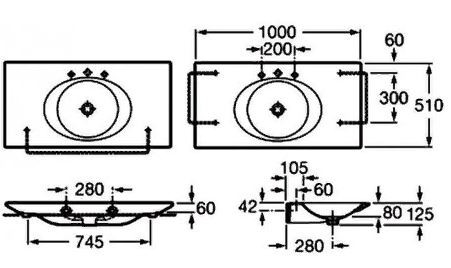 Раковина Roca Kalahari 100 327897000