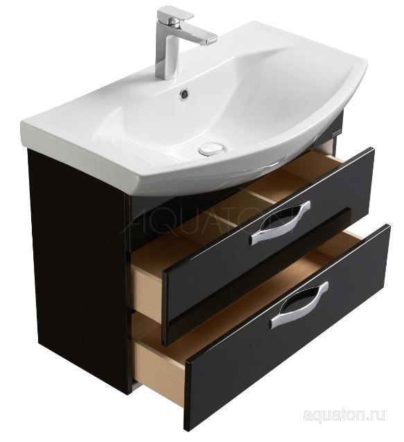 Тумба под раковину Акватон Ария 80 М 1A140801AA950 черная