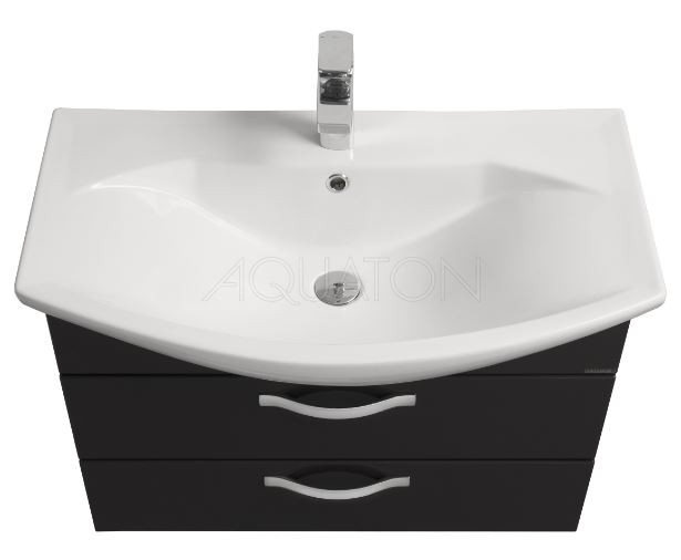 Тумба под раковину Акватон Ария 80 М 1A140801AA950 черная
