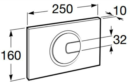 Клавиша смыва Roca PL-4 890098005 белая хром матовый