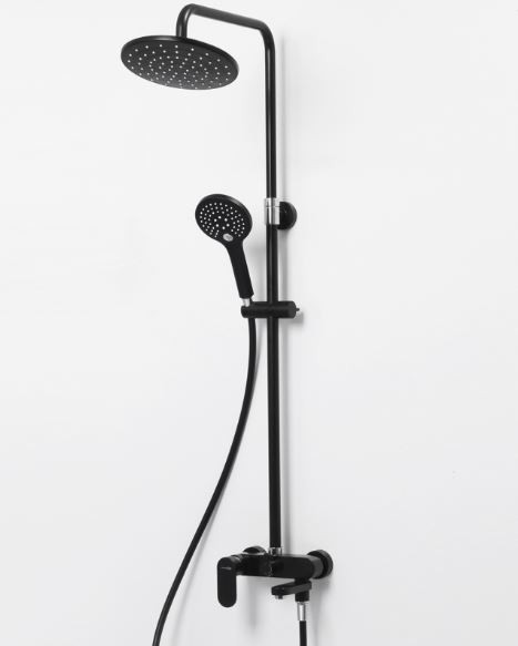 Душевая система WasserKRAFT A17401 черный Soft-touch