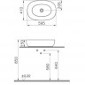 Раковина VitrA Outline Recycled 7995B066-0016 накладная матовый тауп