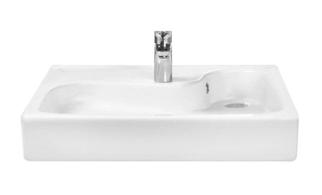 Раковина Santek Клио 60 1WH501780 над стиральной машиной с кронштейнами