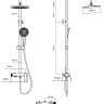 Душевая система Vincea Arco VSFS-4AR1GM вороненая сталь