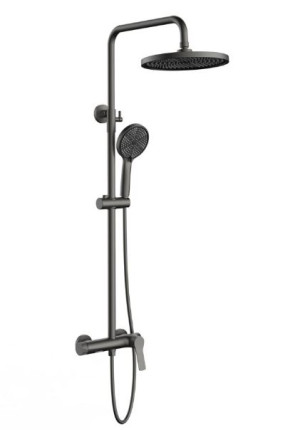 Душевая система Vincea Arco VSFS-4AR1GM вороненая сталь