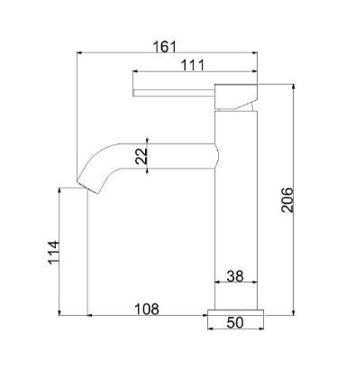 Смеситель Vincea City VBF-2C1BN для раковины сатин