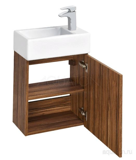 Тумба под раковину Акватон Эклипс подвесная эбони темный 1A172701EK560