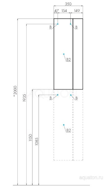 Шкаф Акватон Терра 1A247503TEKA0 дуб кантри