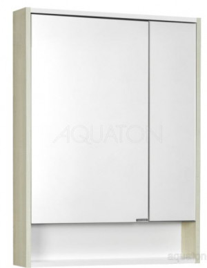 Зеркальный шкаф Акватон Рико 65 1A215202RIB90 белый ясень фабрик