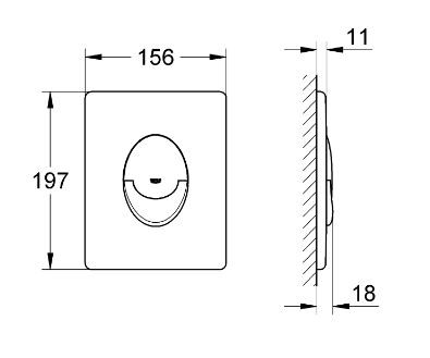 Клавиша смыва Grohe Skate Air 38505000