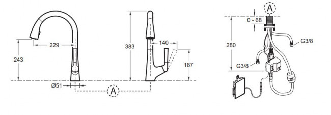 Смеситель Jacob Delafon Malleco E77748-VS для кухни сенсорный