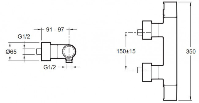 Смеситель Jacob Delafon Composed E73164-TT для душа термостат