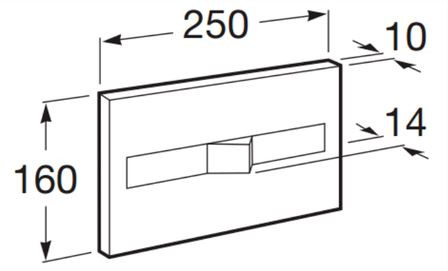 Клавиша смыва Roca PL-2 890096002 хром матовый