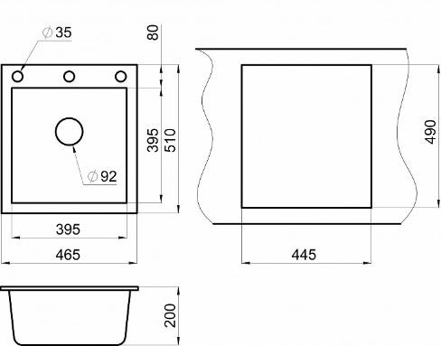 Мойка для кухни Granula 4651 алюминиум