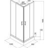 Душевой уголок Parly QZ81S 100*80