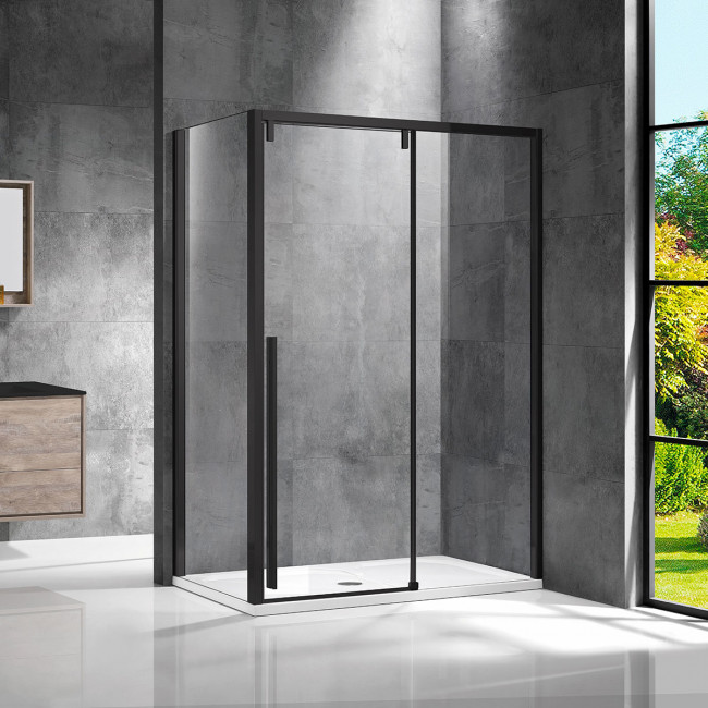 Душевой уголок Vincea Lugano 130*80 VSR-1L8013CLB-1 прозрачное