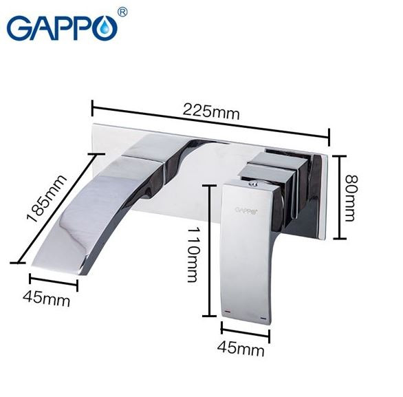 Смеситель Gappo Jacob G1007-2 для раковины встраиваемый хром