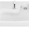 Раковина Santek Клио 50 1WH501784 над стиральной машиной с кронштейнами и сифоном