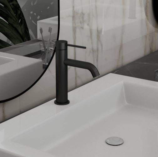 Смеситель Vincea City VBF-2C1MB для раковины черный матовый