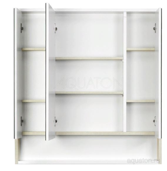Зеркальный шкаф Акватон Рико 80 1A215302RIB90 белый ясень фабрик