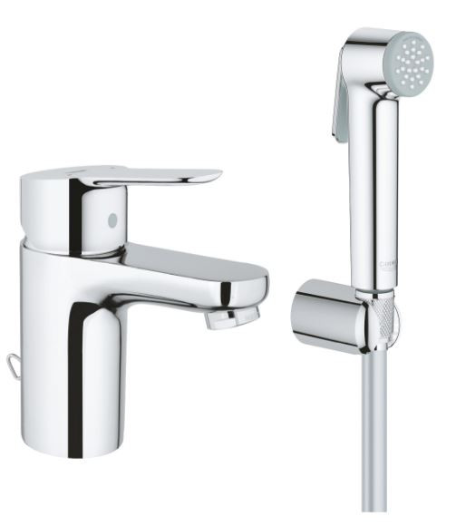 Смеситель Grohe BauEdge 23757000 для раковины с гигиеническим душем