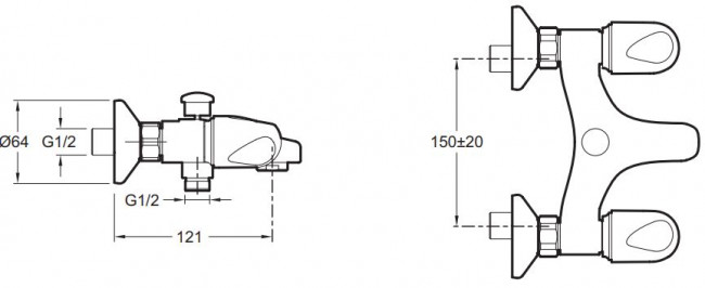 Смеситель Jacob Delafon Galeo CD E71920-CP для ванны