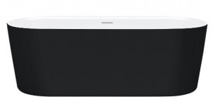 Ванна акриловая Riho Modesty Velvet 170*76 B090002220 с функцией Riho Sparkle черно-белая