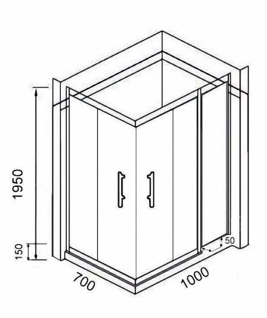 Душевой уголок Parly QZ71B 100*70