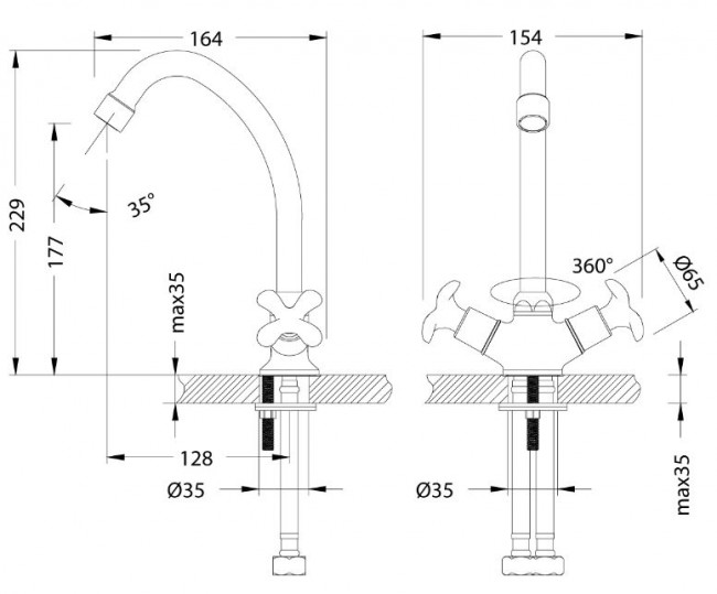 Смеситель Lemark Flora LM0104C для кухни