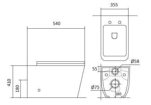 Унитаз приставной Aquatek Либра New AQ1908N-00 безободковый с микролифтом