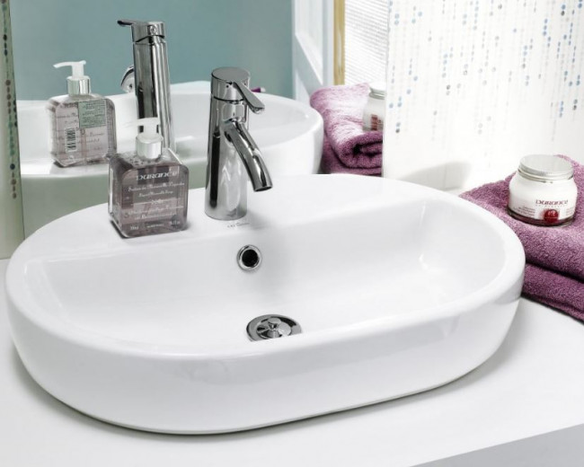 Раковина Cersanit Caspia 60 Oval UM-CAS60/1-O накладная