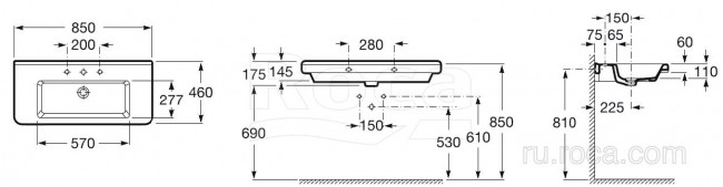 Раковина Roca Dama-N 85 327781000