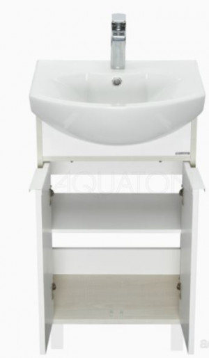 Тумба под раковину Акватон Рико 50 1A212401RIB90 белая ясень фабрик